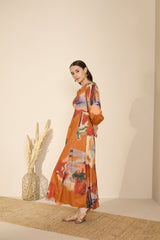 Meadow Dress in Mystic Lagoon Print - Dress - Mizyana