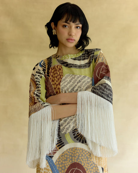 Medina Fringe Kaftan - Kaftan - Mizyana