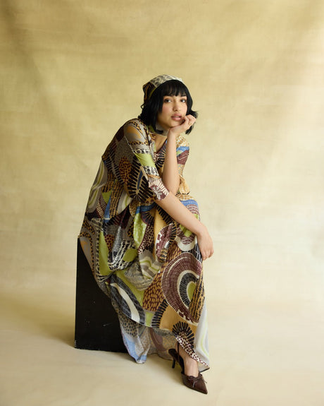 Medina Kaftan Dress & Skirt Set - Two-Piece Set - Mizyana