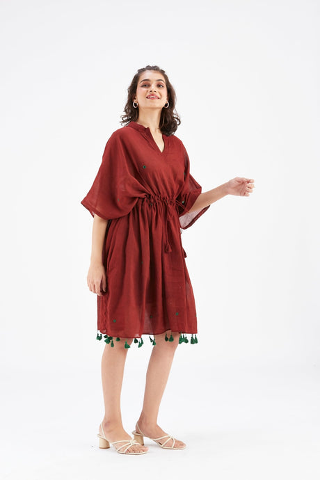 Meira Maroon Kaftan - Kaftan - Mizyana