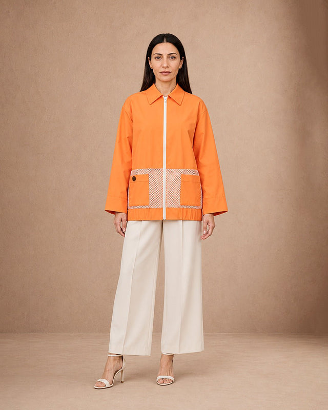 Mesh Pockets Bomber Jacket - Jacket - Mizyana