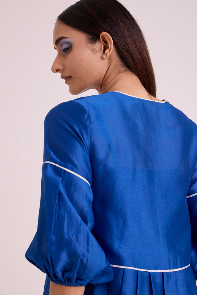 Mikel - Blue Tides Top & Pant Set - Two-Piece Set - Mizyana