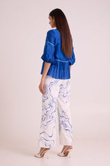 Mikel - Blue Tides Top & Pant Set - Two-Piece Set - Mizyana
