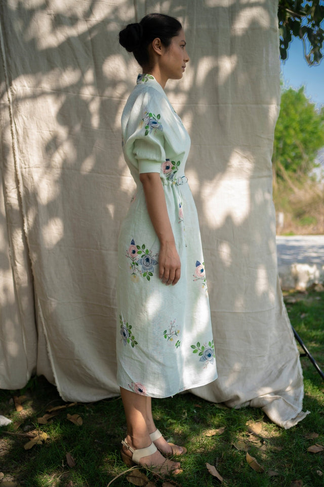 Mint Front Slit Dress - Dress - Mizyana