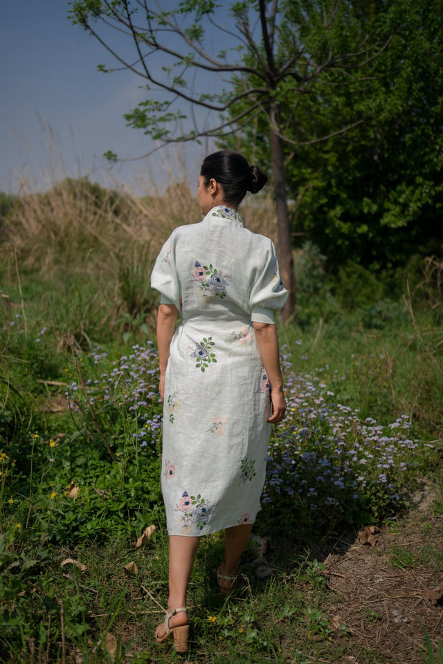Mint Front Slit Dress - Dress - Mizyana