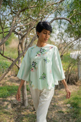Mint Kimono Top - Shirt - Mizyana