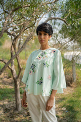 Mint Kimono Top - Shirt - Mizyana