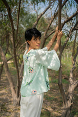 Mint Kimono Top - Shirt - Mizyana