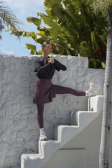 Modest Sport Skirt 18” with Integrated Legging 2.0 - Muted Plum - Leggings - Mizyana