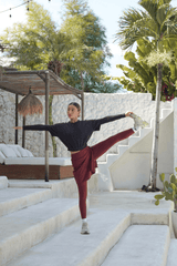 Modest Sport Skirt 18” with Integrated Legging 2.0 - Muted Wine - Leggings - Mizyana