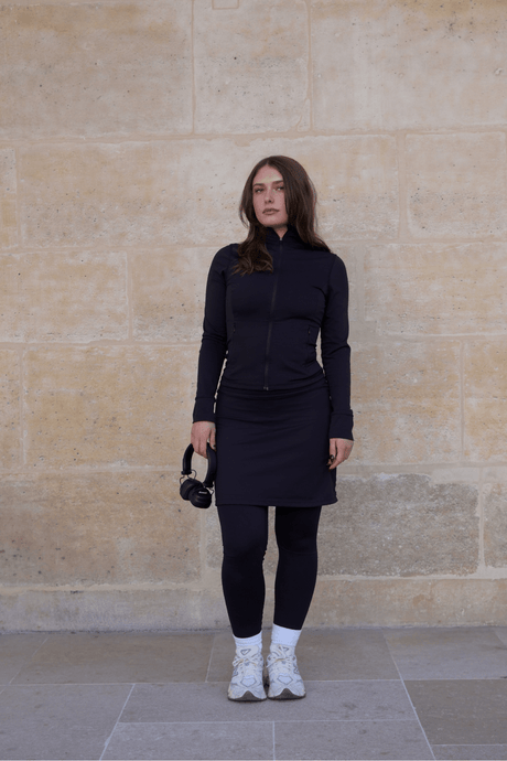 Modest Sport Skirt 18” with Integrated Legging - Black - Leggings - Mizyana