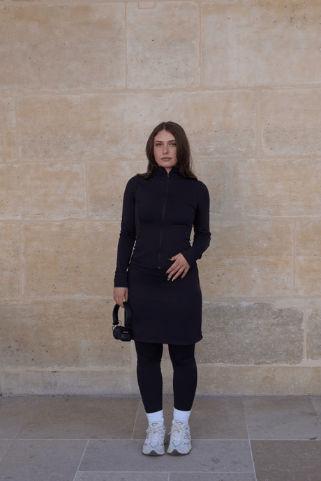 Modest Sport Skirt 18” with Integrated Legging - Black - Leggings - Mizyana