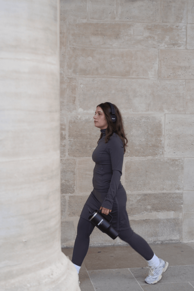 Modest Sport Skirt 18” with Integrated Legging - Charcoal - Sports Leggings - Mizyana
