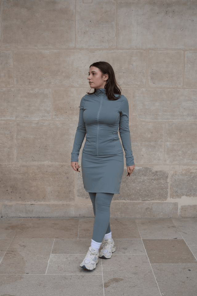 Modest Sport Skirt 18” with Integrated Legging - Sage Green - Leggings - Mizyana