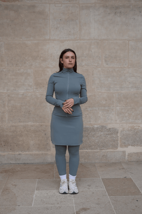 Modest Sport Skirt 18” with Integrated Legging - Sage Green - Leggings - Mizyana