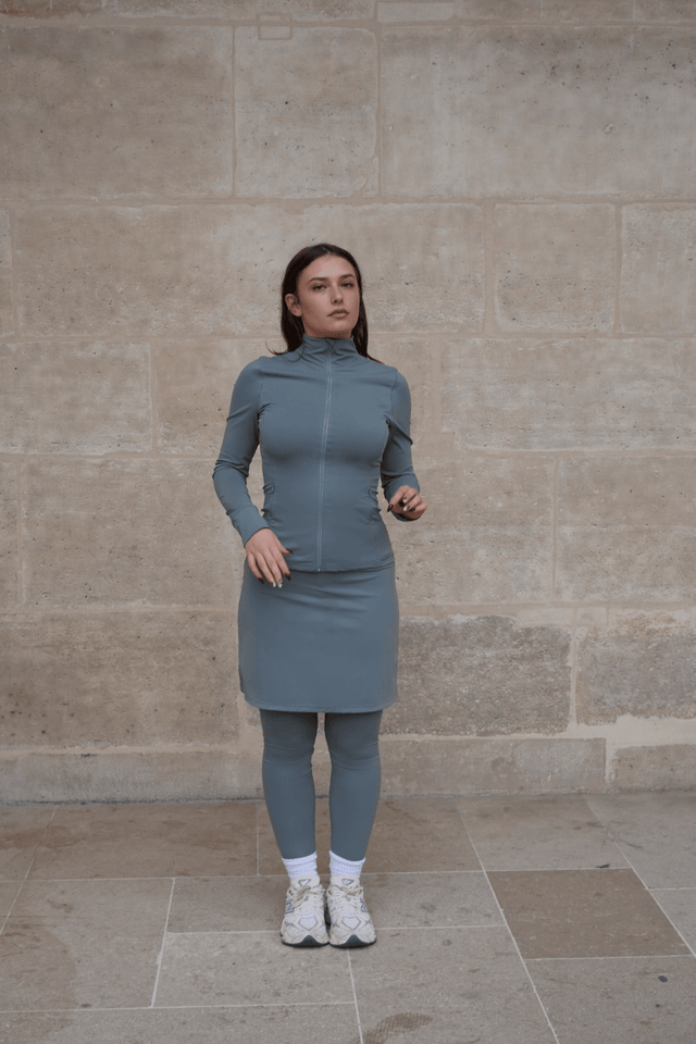 Modest Sport Skirt 18” with Integrated Legging - Sage Green - Leggings - Mizyana