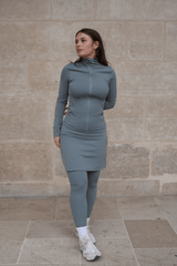 Modest Sport Skirt 18” with Integrated Legging - Sage Green - Leggings - Mizyana