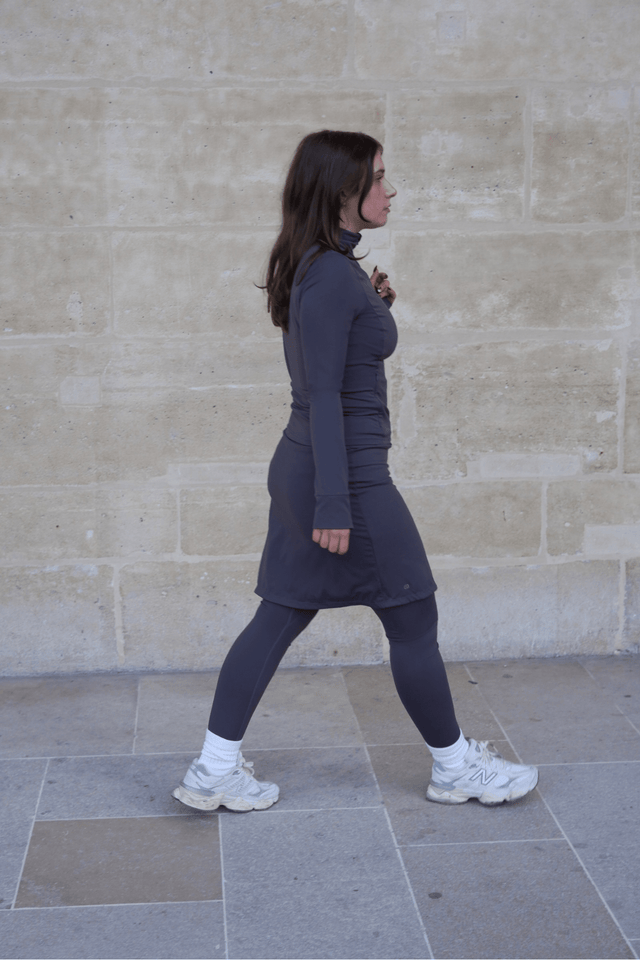 Modest Sport Skirt 20” with Integrated Legging - Charcoal - Sports Leggings - Mizyana
