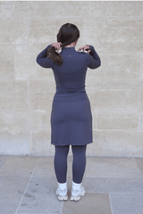 Modest Sport Skirt 20” with Integrated Legging - Charcoal - Sports Leggings - Mizyana