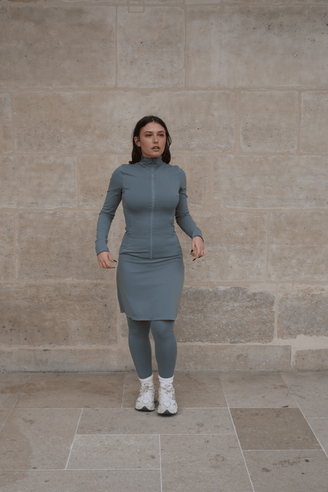 Modest Sport Skirt 20” with Integrated Legging - Sage Green - Sports Leggings - Mizyana
