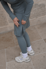 Modest Sport Skirt 20” with Integrated Legging - Sage Green - Sports Leggings - Mizyana