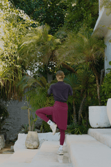 Modest Sport Skirt 22.5” with Integrated Legging 2.0 - Muted Wine - Sports Leggings - Mizyana