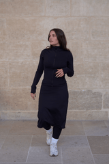 Modest Sport Skirt 27” with Integrated Legging - Black - Sports Leggings - Mizyana