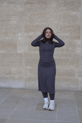 Modest Sport Skirt 27” with Integrated Legging - Charcoal - Sports Leggings - Mizyana