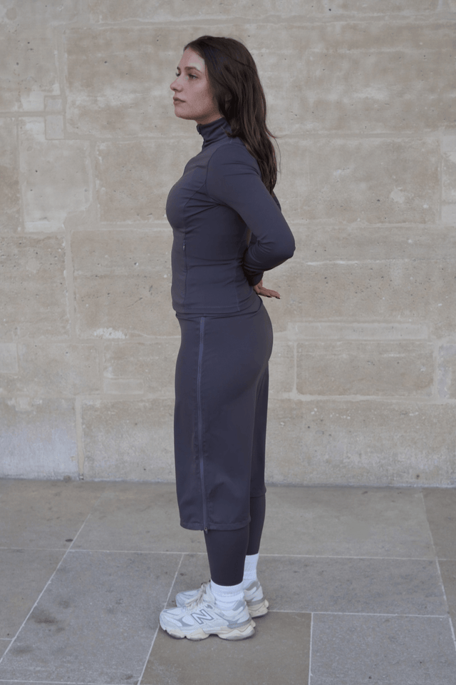 Modest Sport Skirt 27” with Integrated Legging - Charcoal - Sports Leggings - Mizyana