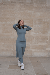 Modest Sport Skirt 27” with Integrated Legging - Sage Green - Leggings - Mizyana