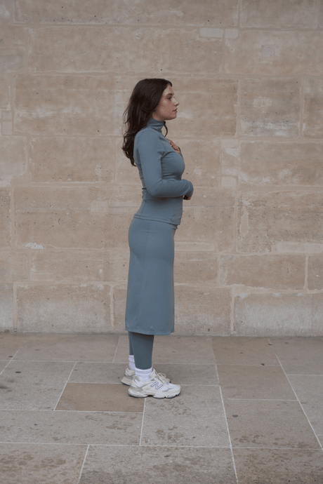 Modest Sport Skirt 27” with Integrated Legging - Sage Green - Leggings - Mizyana