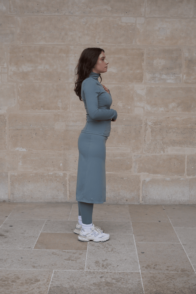 Modest Sport Skirt 27” with Integrated Legging - Sage Green - Leggings - Mizyana