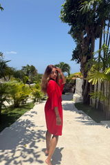 Emma swim dress - Red