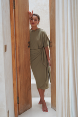 Mona Set with Ana Wrap Skirt - Olive