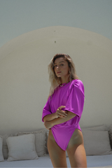Mona Set with Real Wrap Skirt - Fuschia