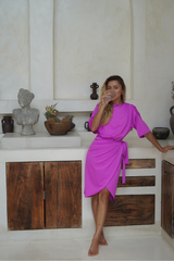 Mona Set with Real Wrap Skirt - Fuschia