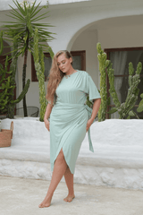 Mona Set with Ana Wrap Skirt - Lichen - Swim Set - Mizyana