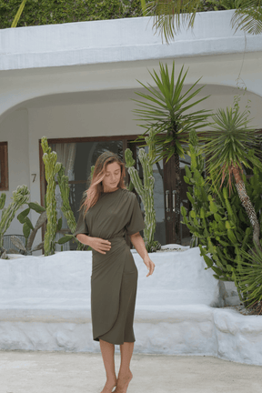 Mona Set with Ana Wrap Skirt - Military - Swim Set - Mizyana