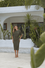 Mona Set with Ana Wrap Skirt - Military - Swim Set - Mizyana