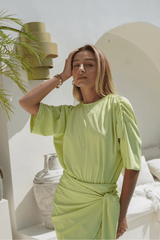Mona Set with Tara Short Wrap Skirt - Melon - Swim Set - Mizyana