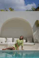 Mona Set with Tara Short Wrap Skirt - Melon - Swim Set - Mizyana