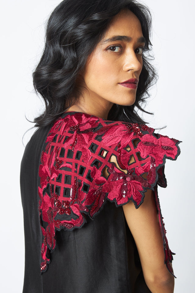 Monica - Shoulder Bib Ladder Dress - Dress - Mizyana