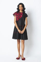 Monica - Shoulder Bib Ladder Dress - Dress - Mizyana