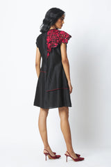 Monica - Shoulder Bib Ladder Dress - Dress - Mizyana