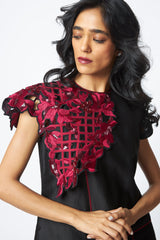 Monica - Shoulder Bib Ladder Dress - Dress - Mizyana
