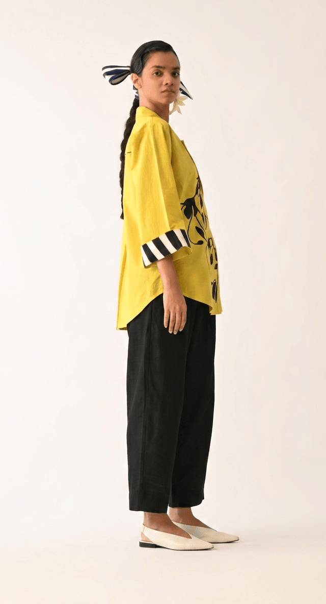 Mono Citrus Psyflora Appliqu√© Set - Two-Piece Set - Mizyana