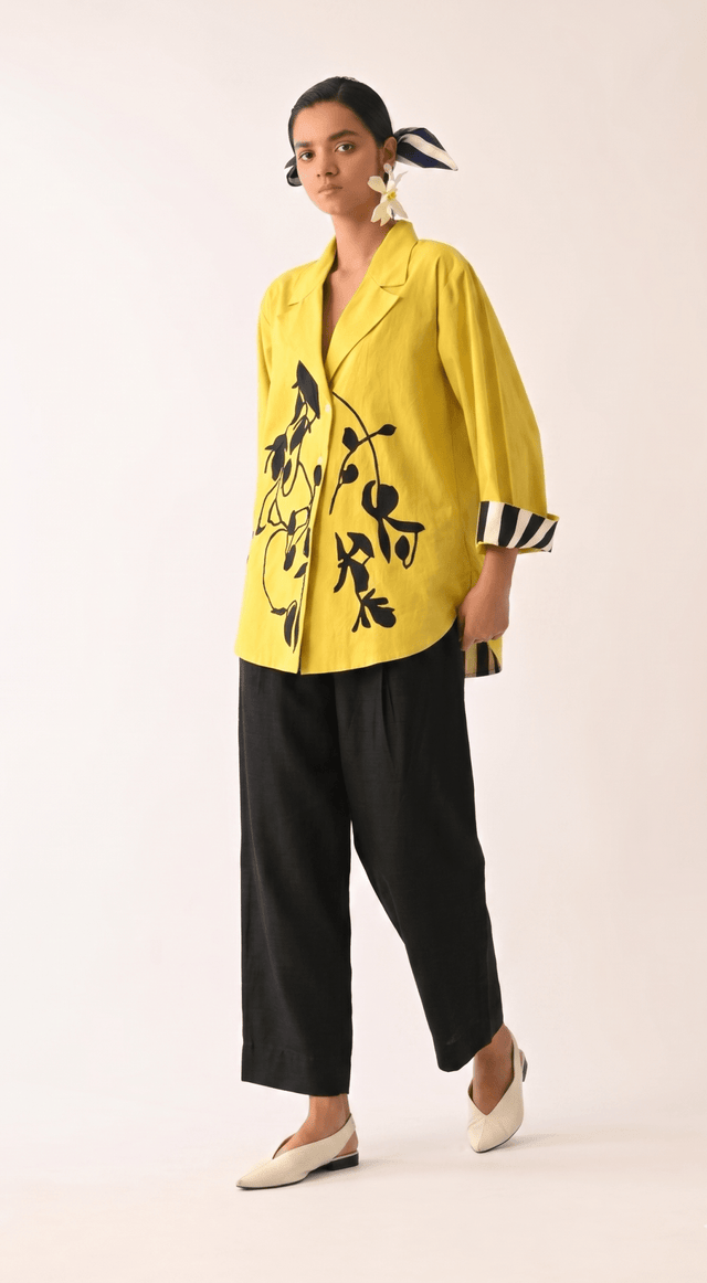 Mono Citrus Psyflora Appliqu√© Set - Two-Piece Set - Mizyana