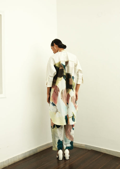 Moonbloom Ivory Batwing Kurta - Shirt - Mizyana