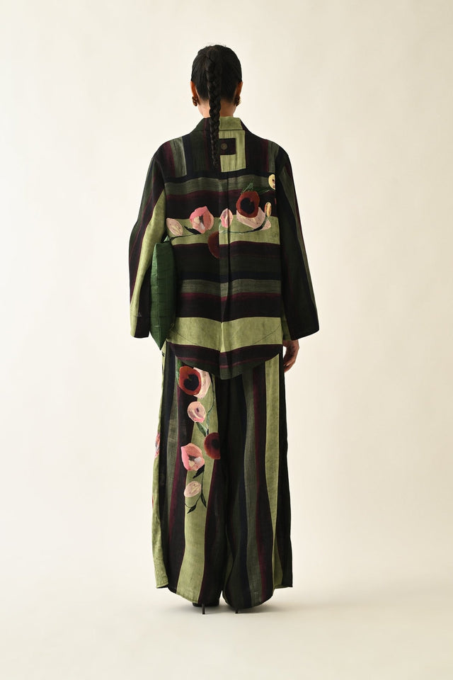 MOSs Stripes Jacket Set - Two-Piece Set - Mizyana