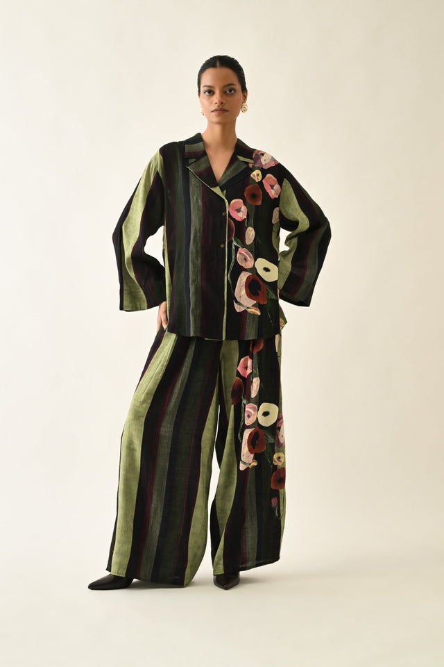 MOSs Stripes Jacket Set - Two-Piece Set - Mizyana